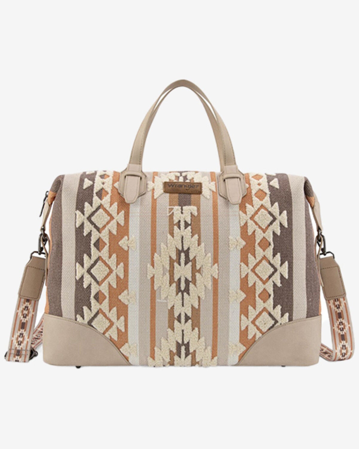 Women's Wrangler Sherpa Southwestern Print Canvas Duffle Bag