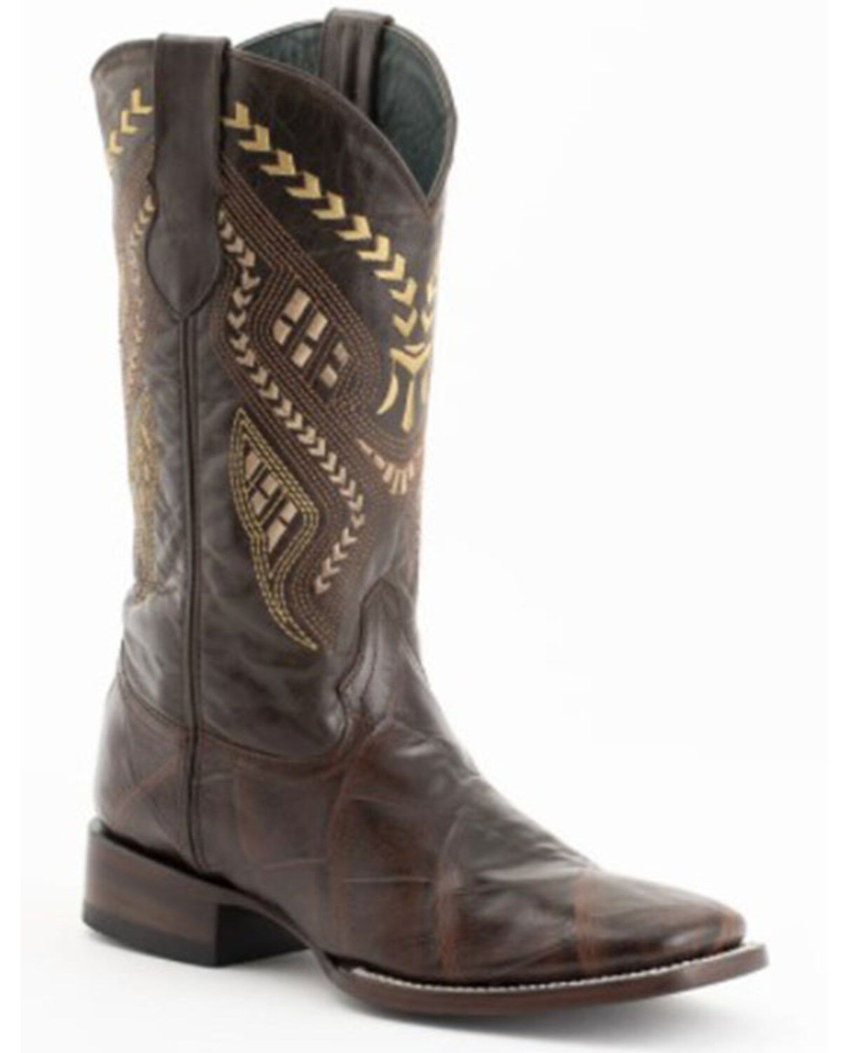 Men's Ferrini Jeese Brown Alligator Print Western Boots - Broad Square