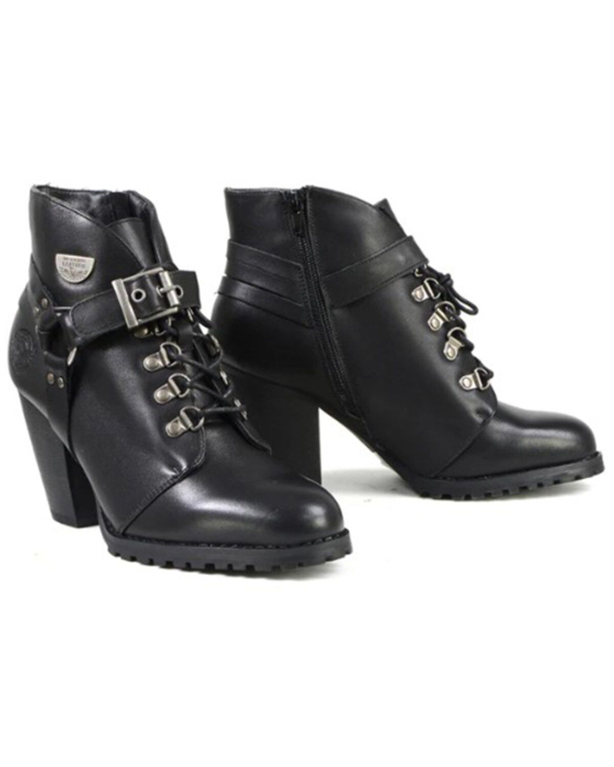 Women's Milwaukee Leather 7" Leather Boots - Round Toe