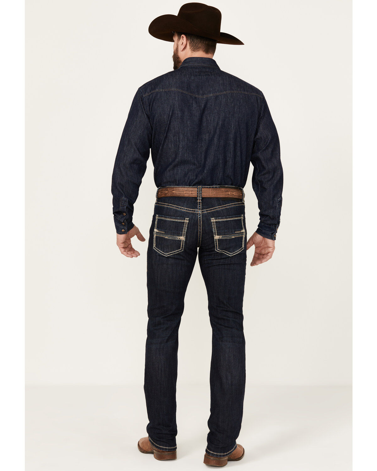Men's Rock & Roll Denim Dark Wash Rifle Reflex Skinny Stretch Denim Je