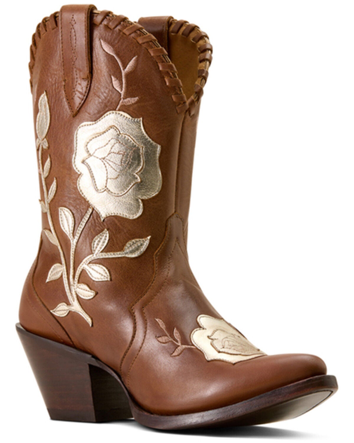 Women's Ariat Arrosa Floral Short Western Boots - Round Toe