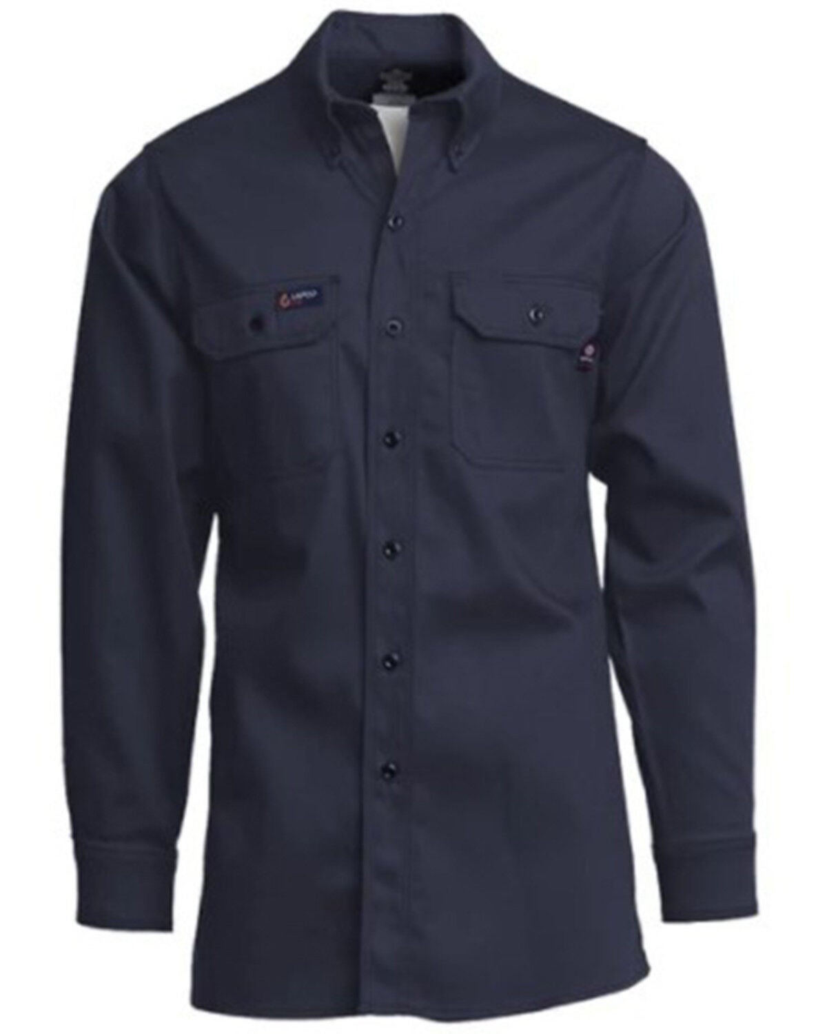 Men's Lapco FR Solid Long Sleeve Button-Down Work Shirt - Big