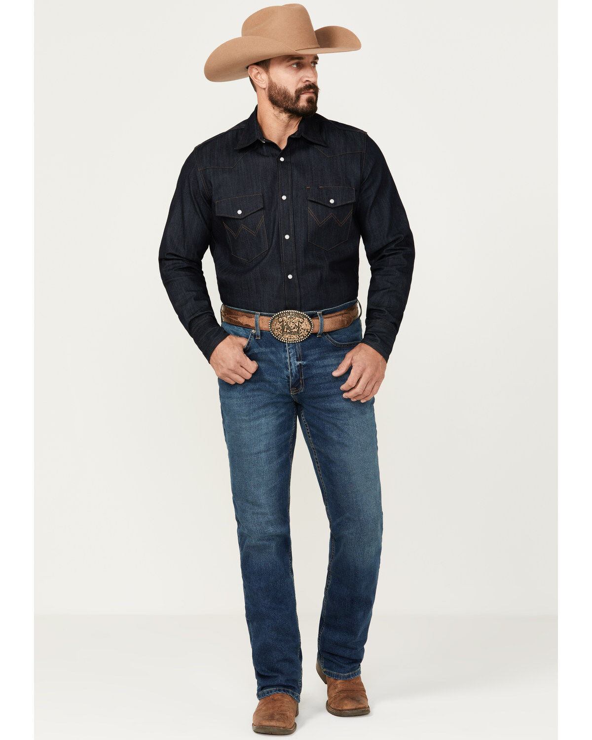 Men's DEVIL-DOG Dungarees Ash Medium Wash Bootcut Performance Stretch