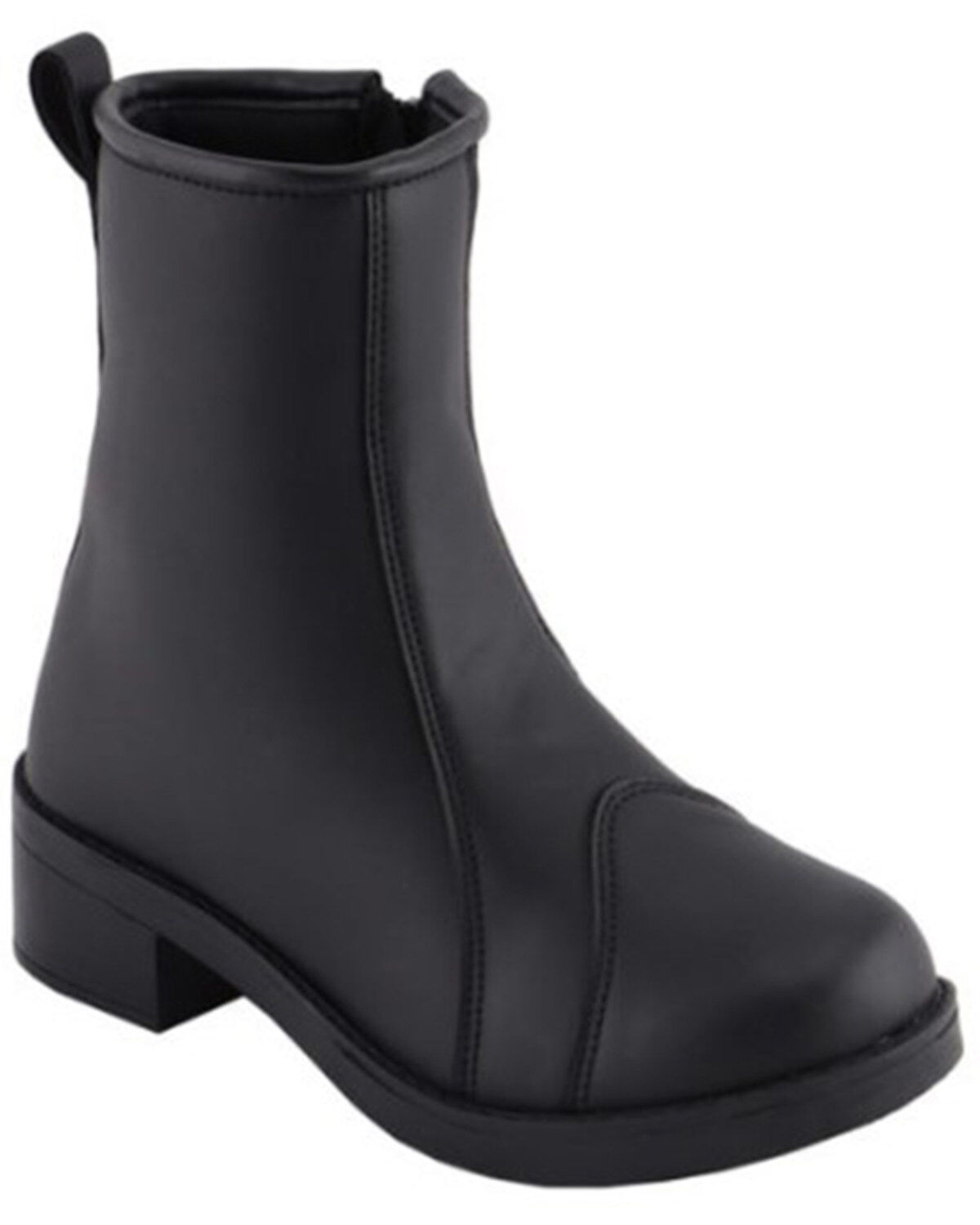 Women's Milwaukee Leather Clean Toe Cap Riding Boots - Round Toe