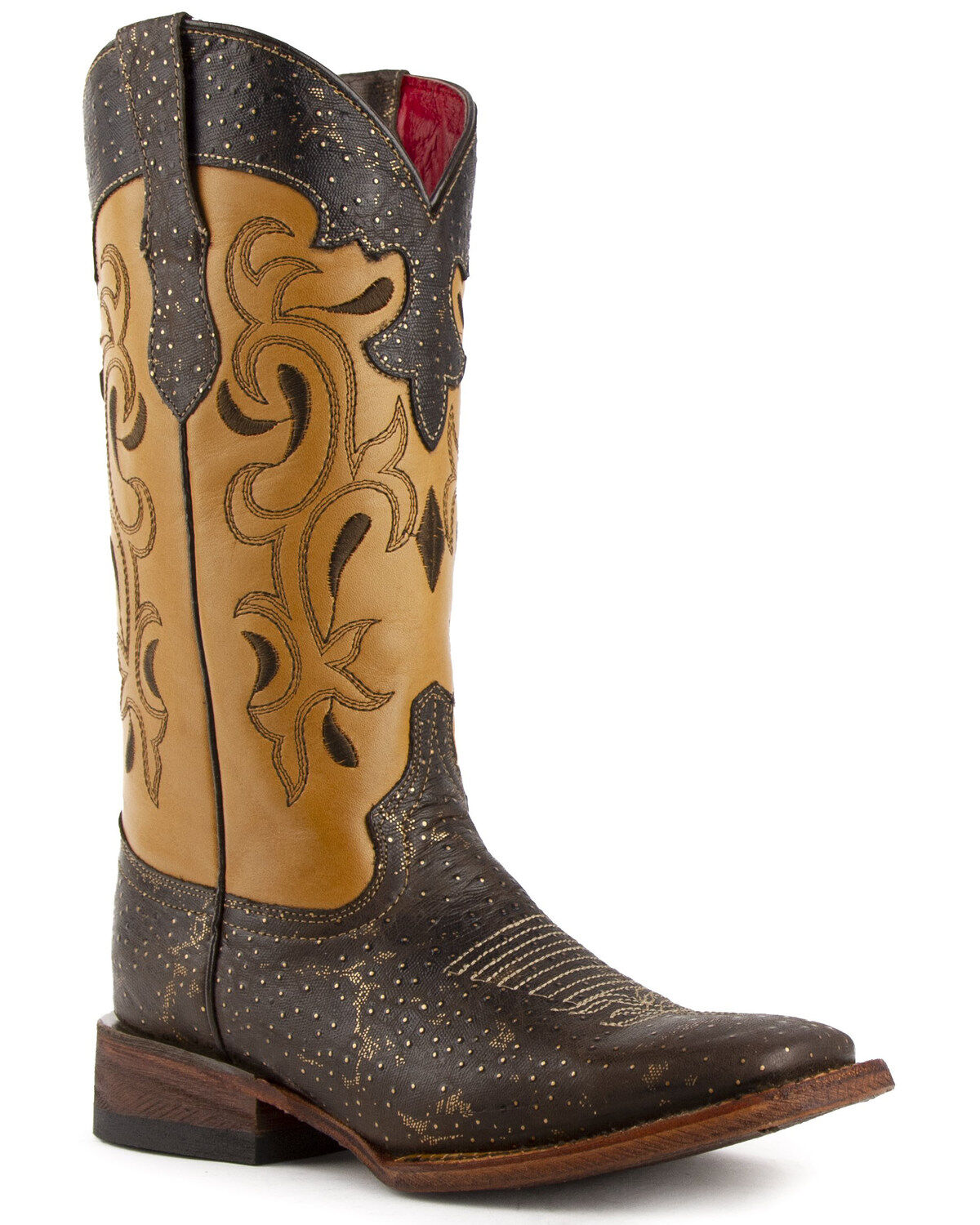 Women's Ferrini Shimmer Western Boots - Broad Square Toe