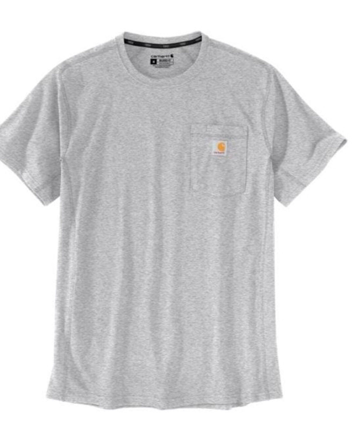 Men's Carhartt Heather Gray Force Relaxed Midweight Short Sleeve Work