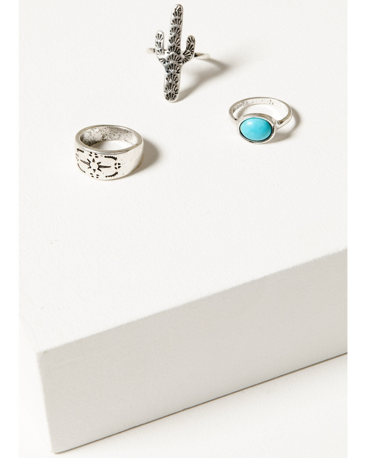 Women's Shyanne Cactus Turquoise Rings - 3-Piece