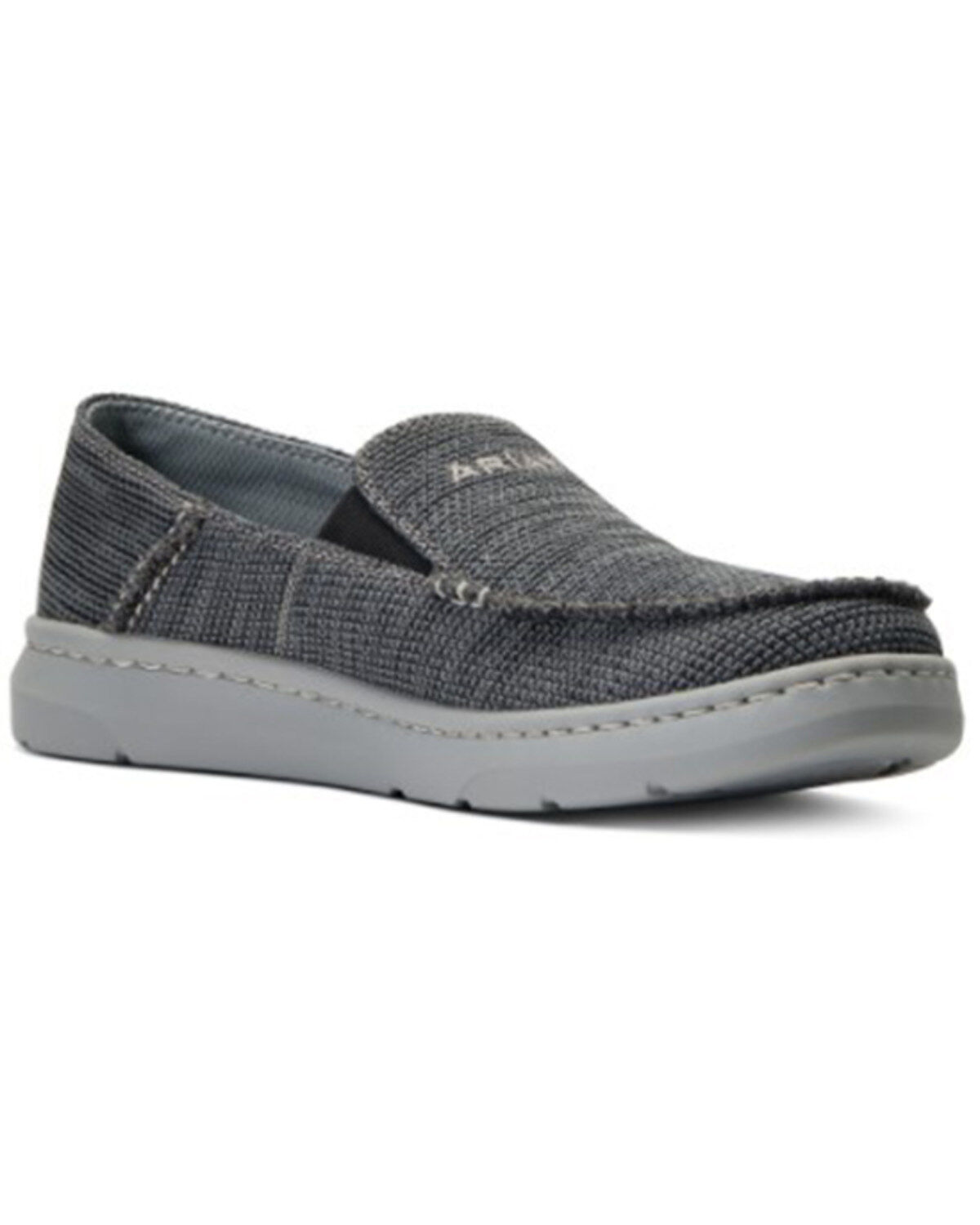 Men's Ariat Heather Brown Charcoal 360 Canvas Slip-On Casual Shoe - Mo