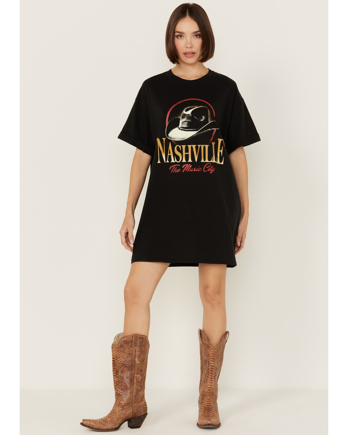 Women's Girl Dangerous Nashville Hat T-Shirt Mini Dress
