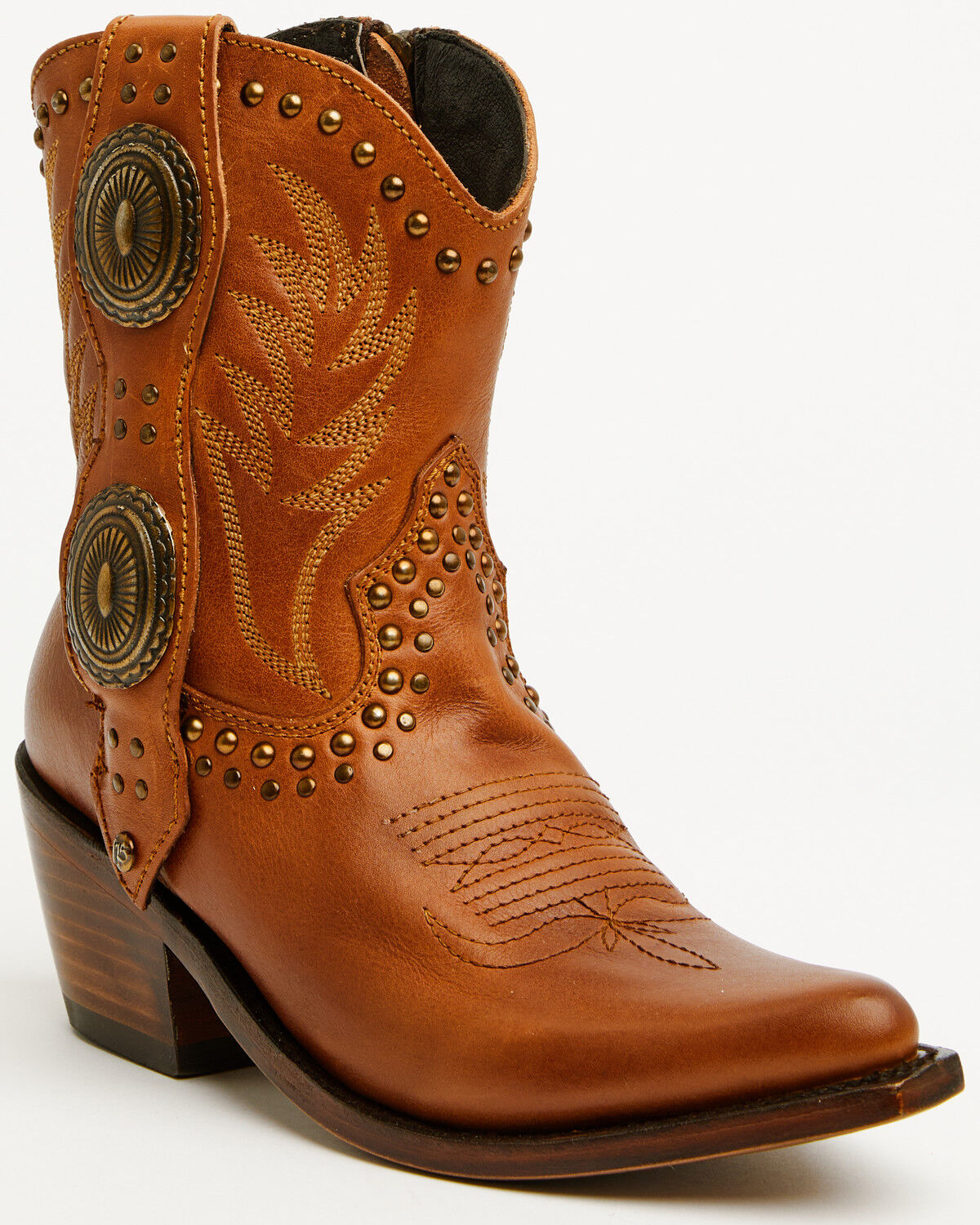 Women's Liberty Black Shirley Concho Western Booties - Snip Toe
