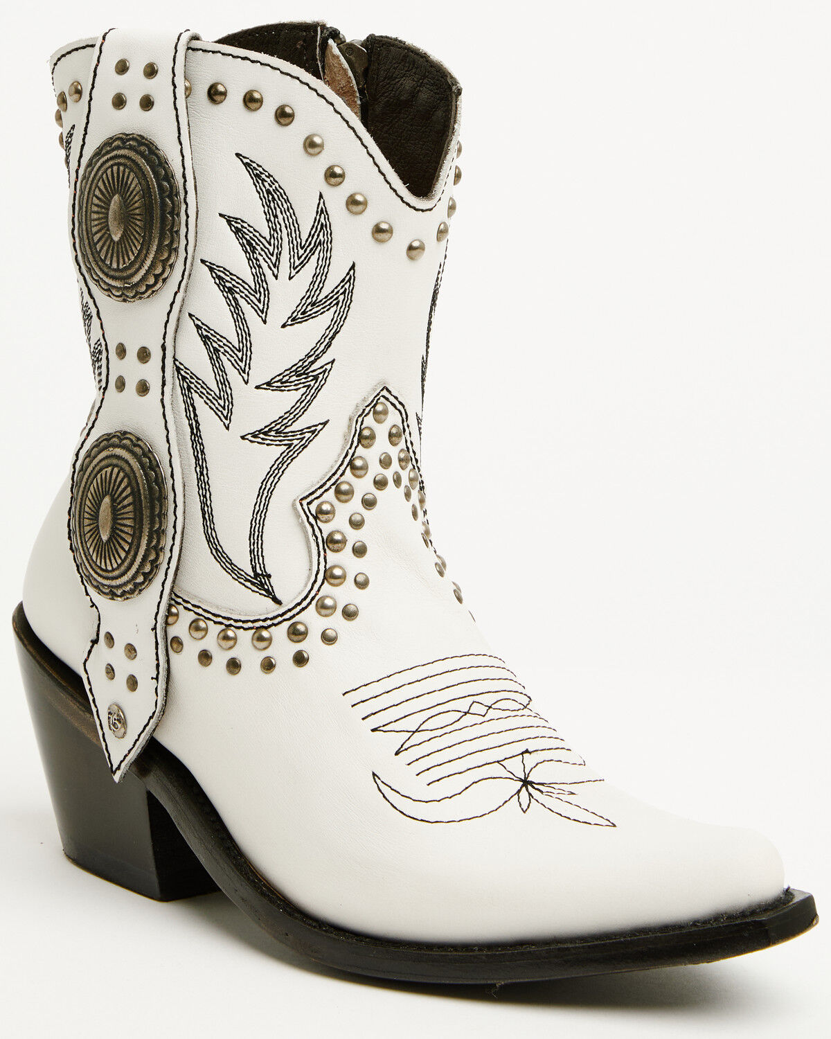 Women's Liberty Black Shirley Concho Western Booties - Snip Toe