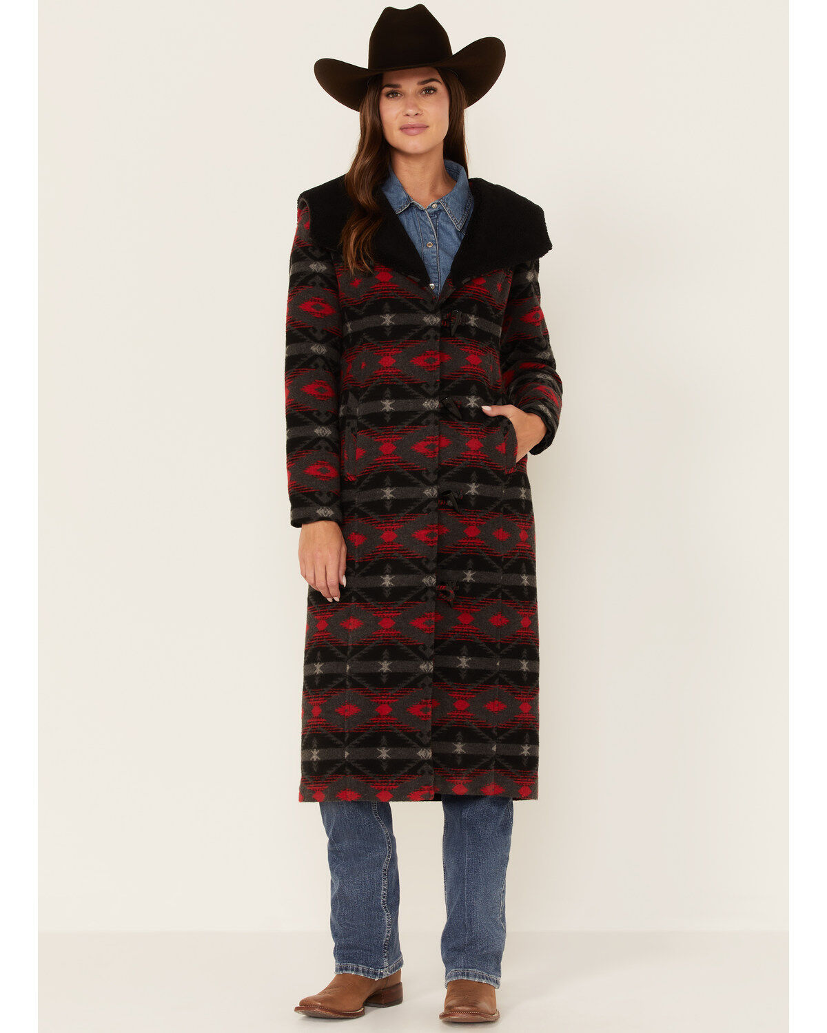 Women's Powder River Outfitters Southwestern Stripe Print Jacquard She