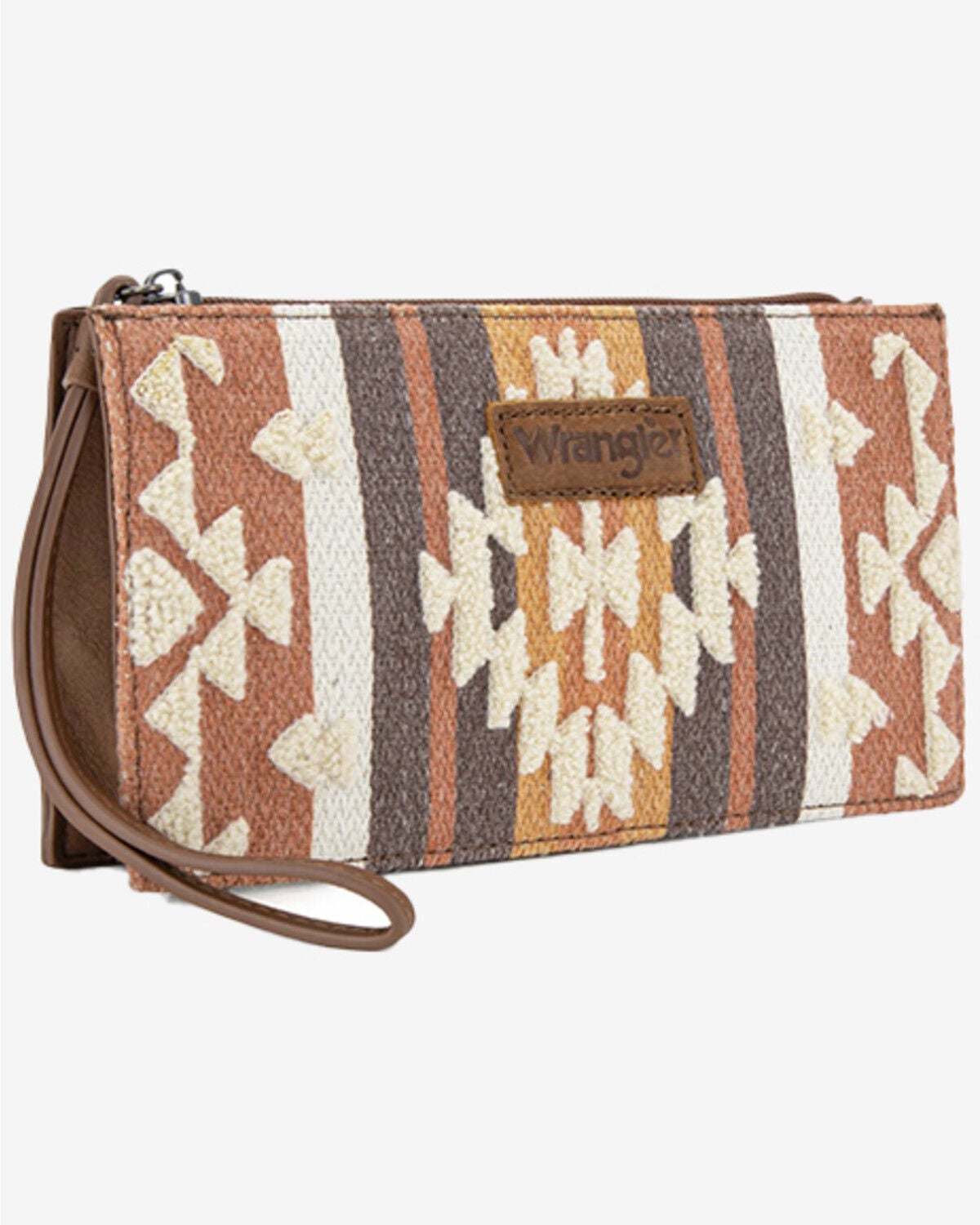 Women's Wrangler Sherpa Southwestern Print Canvas Clutch