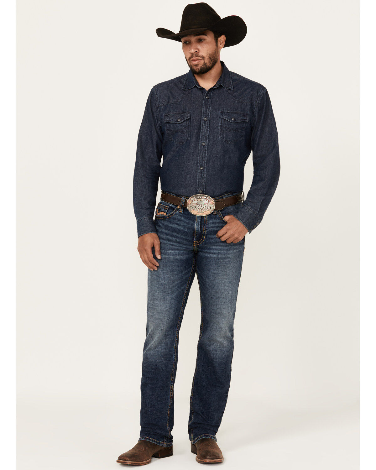 Men's Cody James Stonewall Dark Wash Slim Straight Stretch Denim Jeans