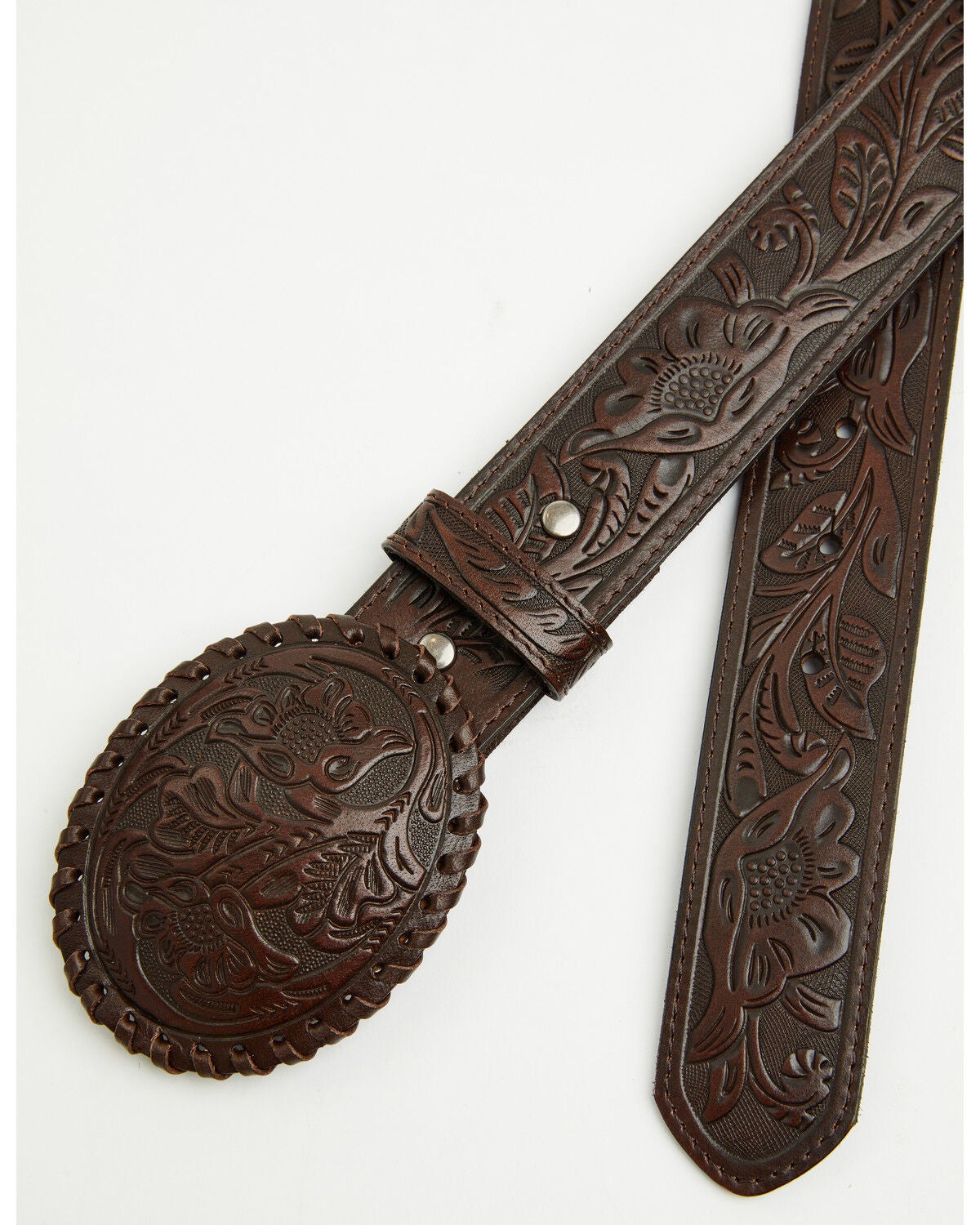 Women's Shyanne Ellery Tooled Leather Buckle Belt
