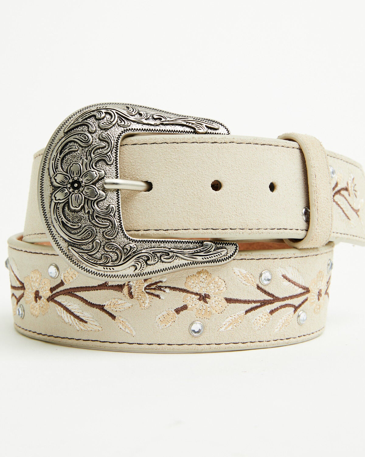 Women's Shyanne Corrine Floral Embroidered Leather Belt