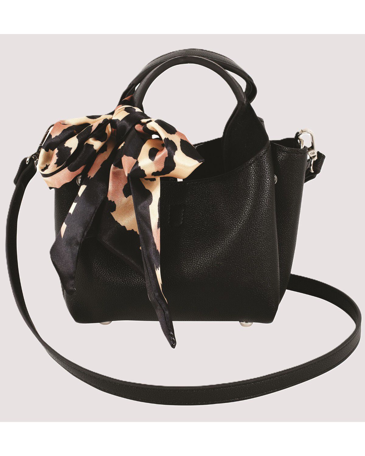 Women's Justin Signature Tiny Tote with Leopard Print Scarf Crossbody