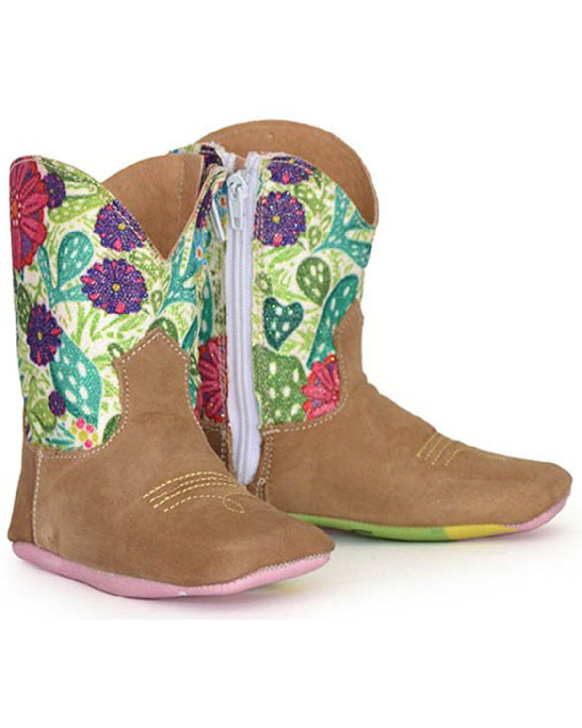 Girls' Tin Haul Infant Sparkles Western Boots - Broad Square Toe