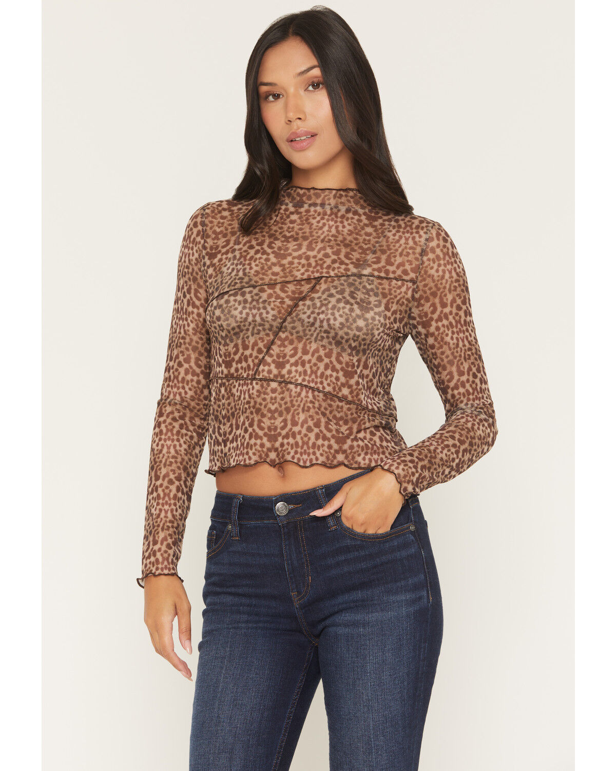 Women's Panhandle Boot Barn Exclusive Leo Leopard Print Long Sleeve Me