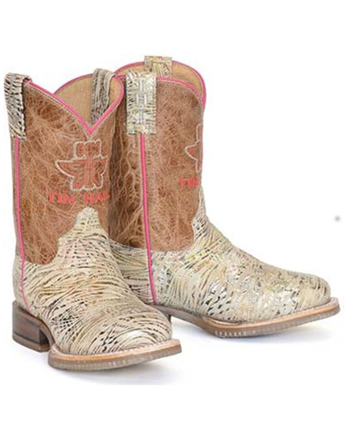 Boys' Tin Haul Golden Tiger Western Boots - Broad Square Toe