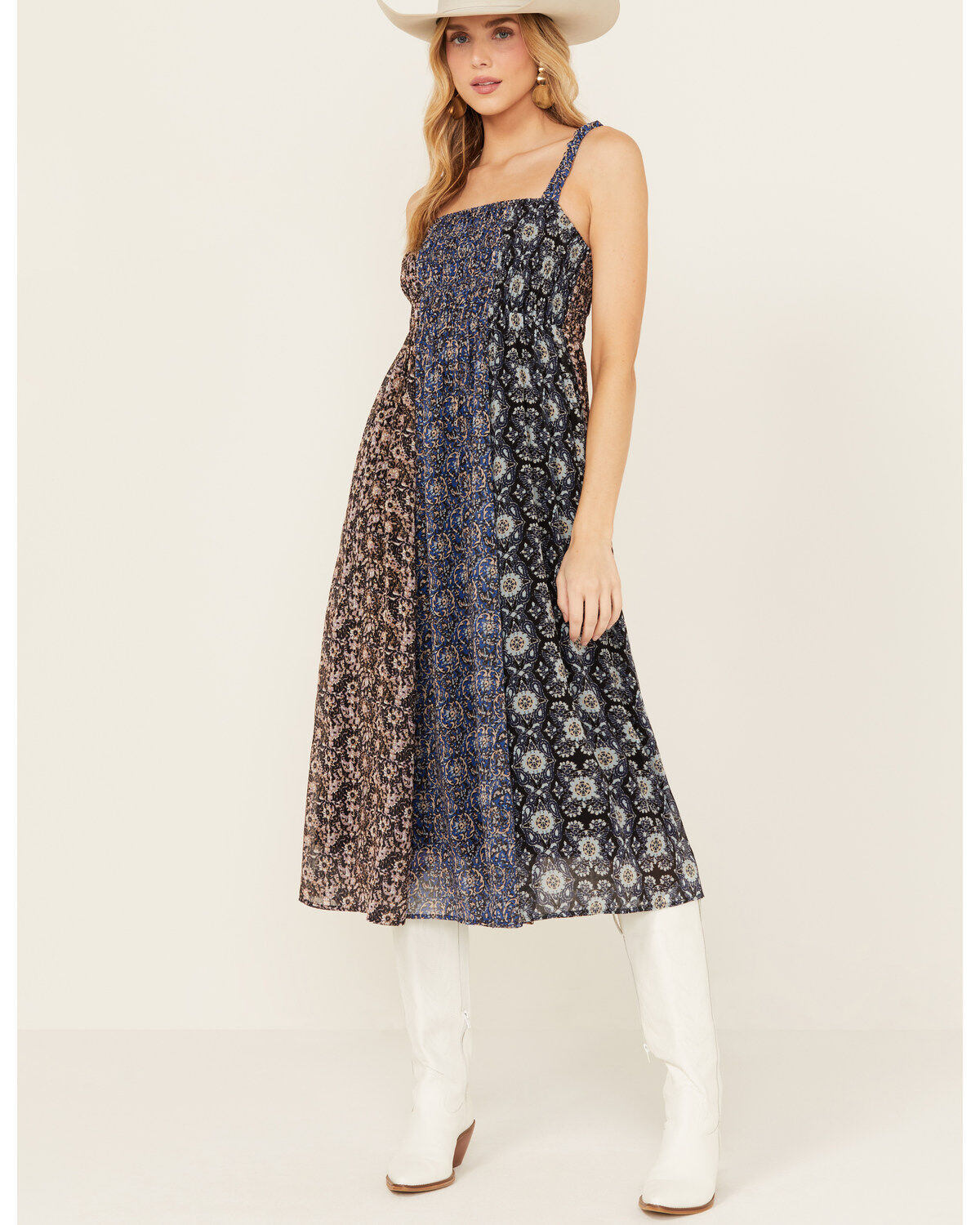 Women's Beyond The Radar Printed Swing Midi Dress
