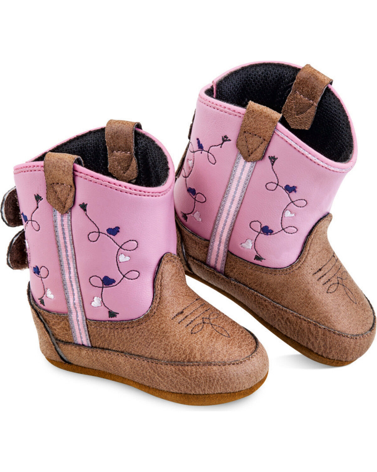 Girls' Old West Infant Pink Poppets Boots - Round Toe