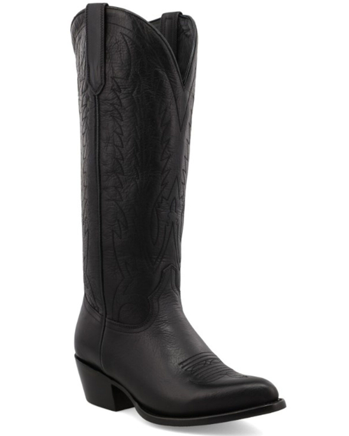 Women's Black Star Eden Stitched Onyx Western Boot - Round Toe