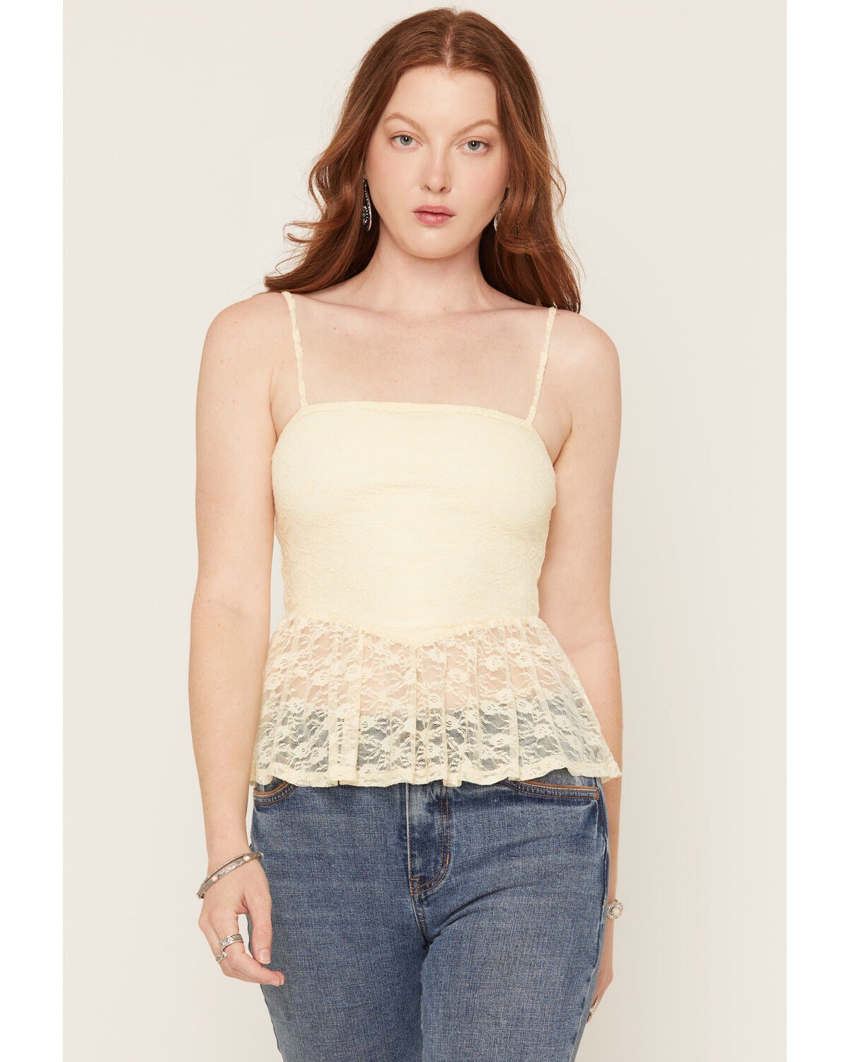 Women's Cleo + Wolf Solid Peplum Tank