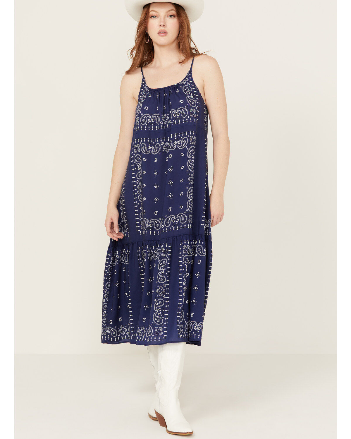 Women's Beyond The Radar Bandana Print Midi Dress
