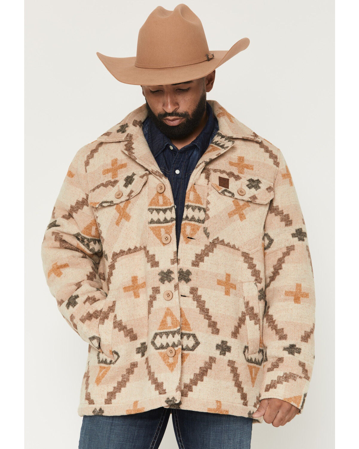 Men's Kimes Ranch Marquette Southwestern Print Woolish Quilt Lined Shi