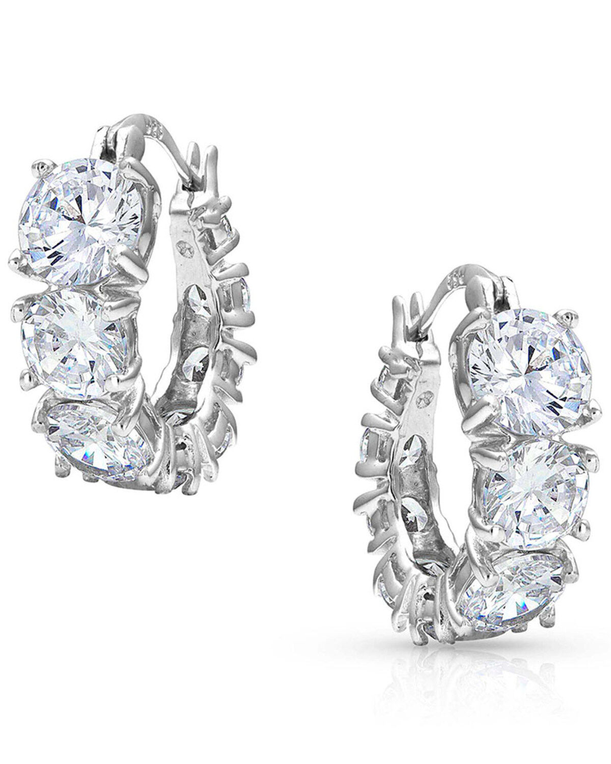 Women's Montana Silversmiths Sliding Brilliance Hoop Earrings