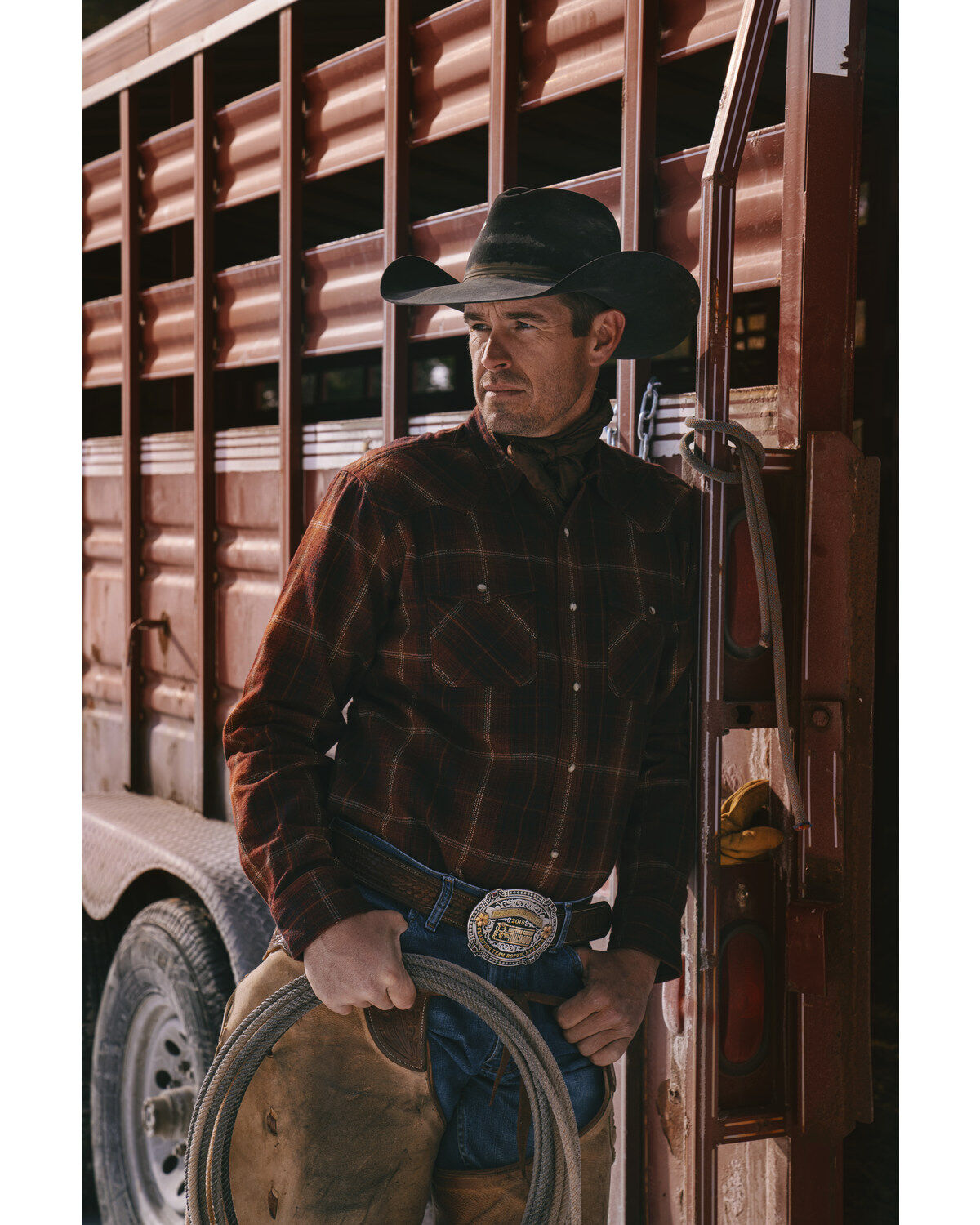 Men's Ariat Hiller Retro Plaid Snap Western Flannel Shirt