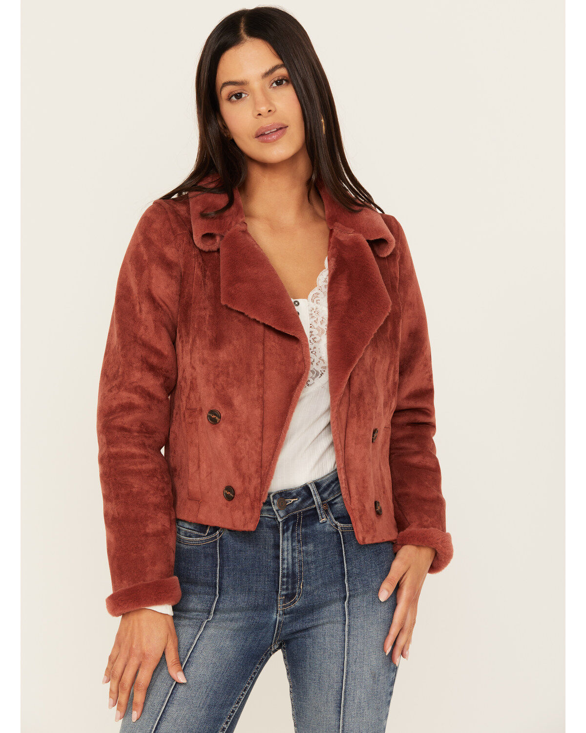 Women's Rock & Roll Denim Faux Suede Jacket