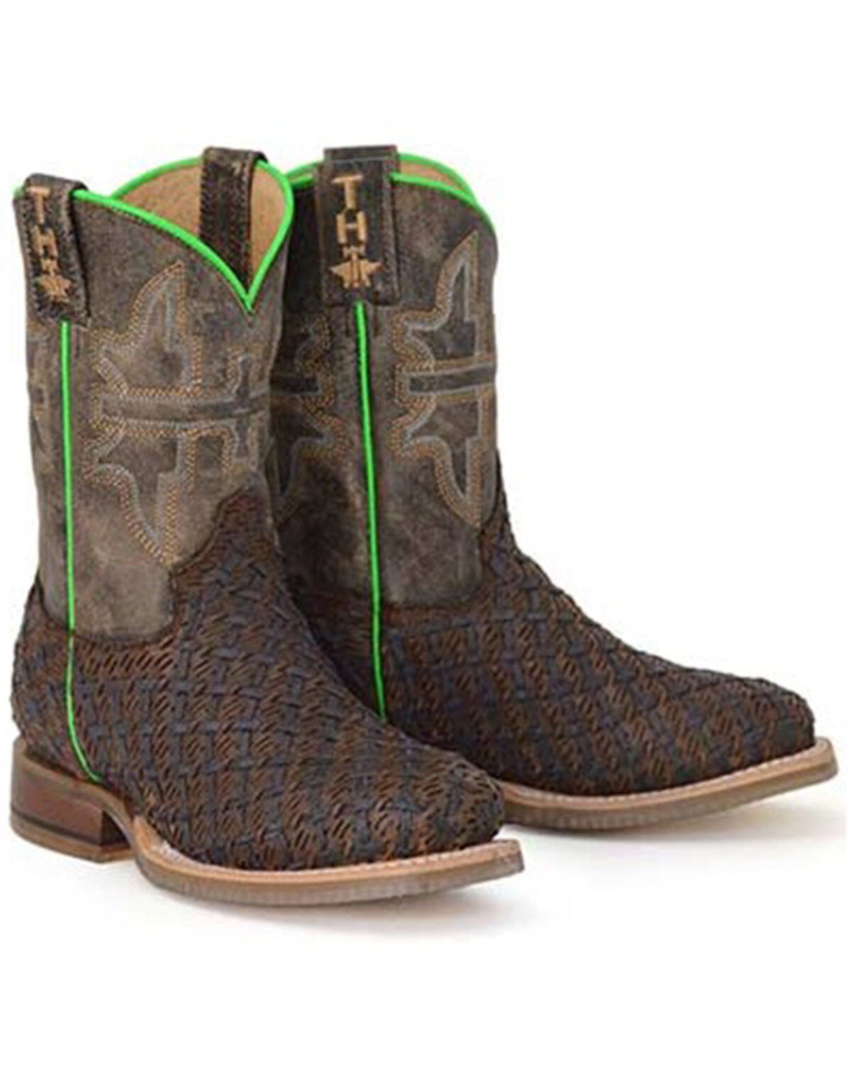 Boys' Tin Haul Lace It Up Western Boots - Broad Square Toe