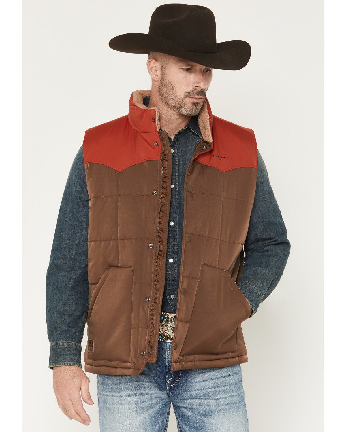 Men's Kimes Ranch Muir Trail Sherpa Lined Zip-Up Snap Vest