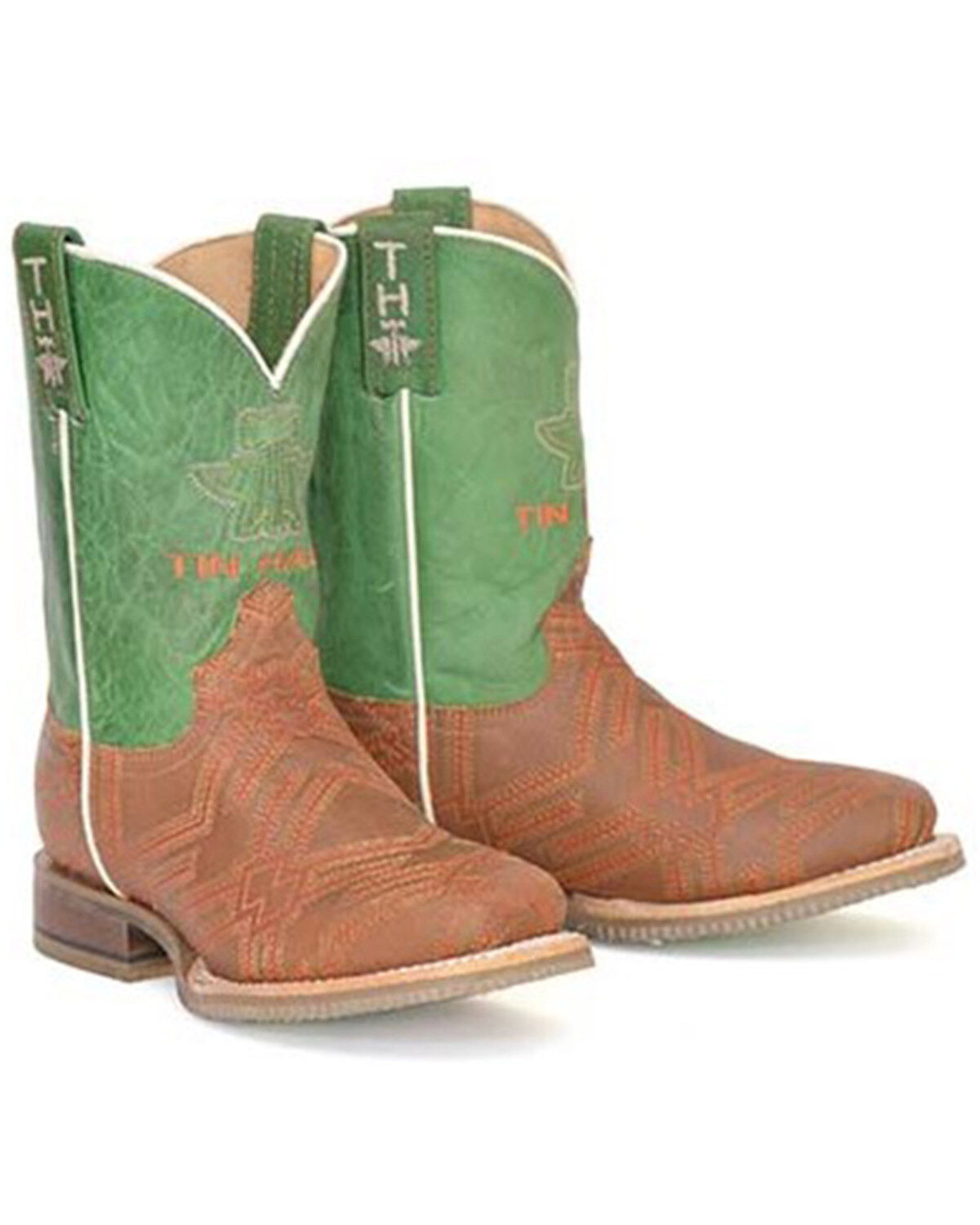 Boys' Tin Haul I Am In Stitches Western Boots - Broad Square Toe