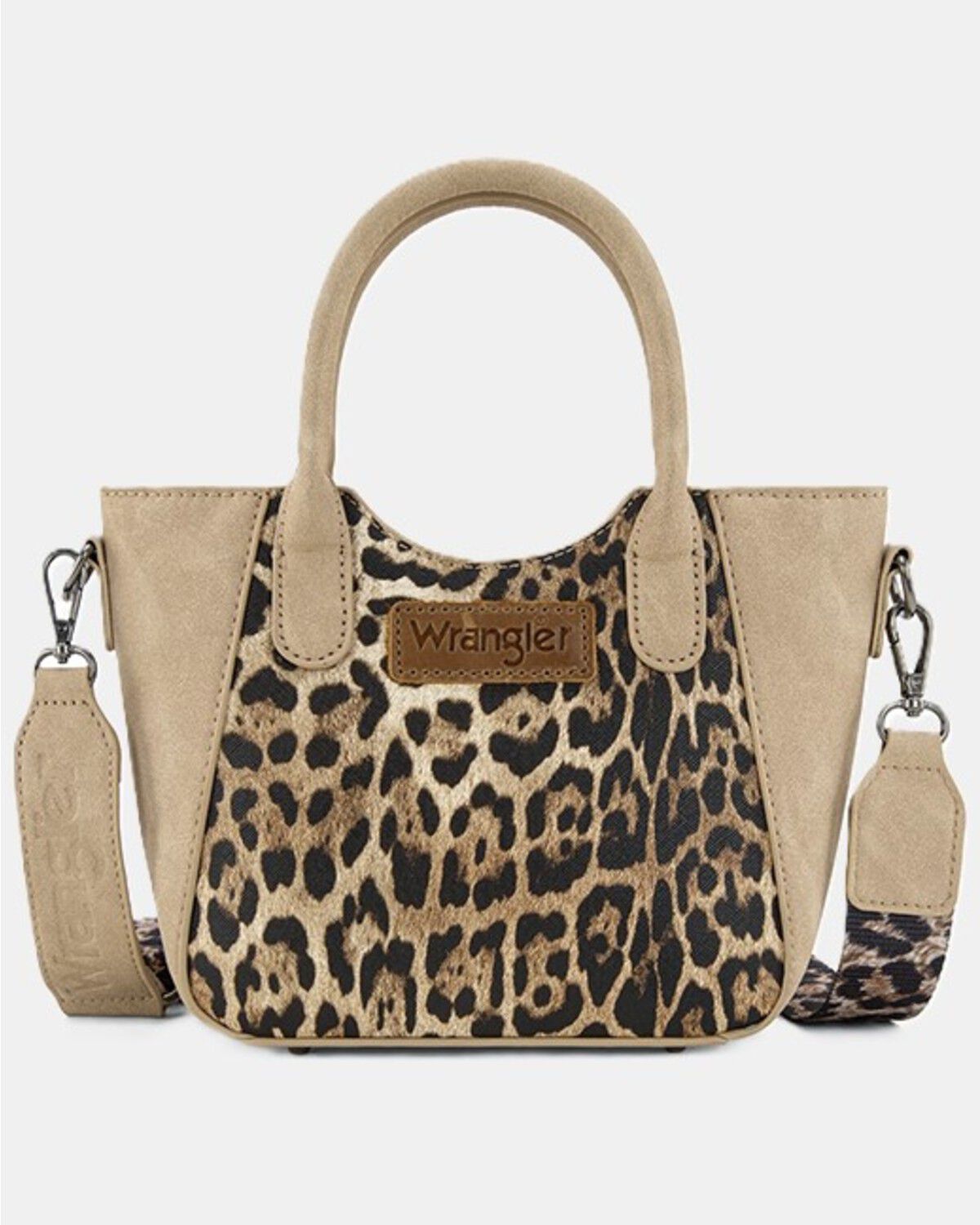 Women's Wrangler Leopard Print Small Tote Crossbody Bag