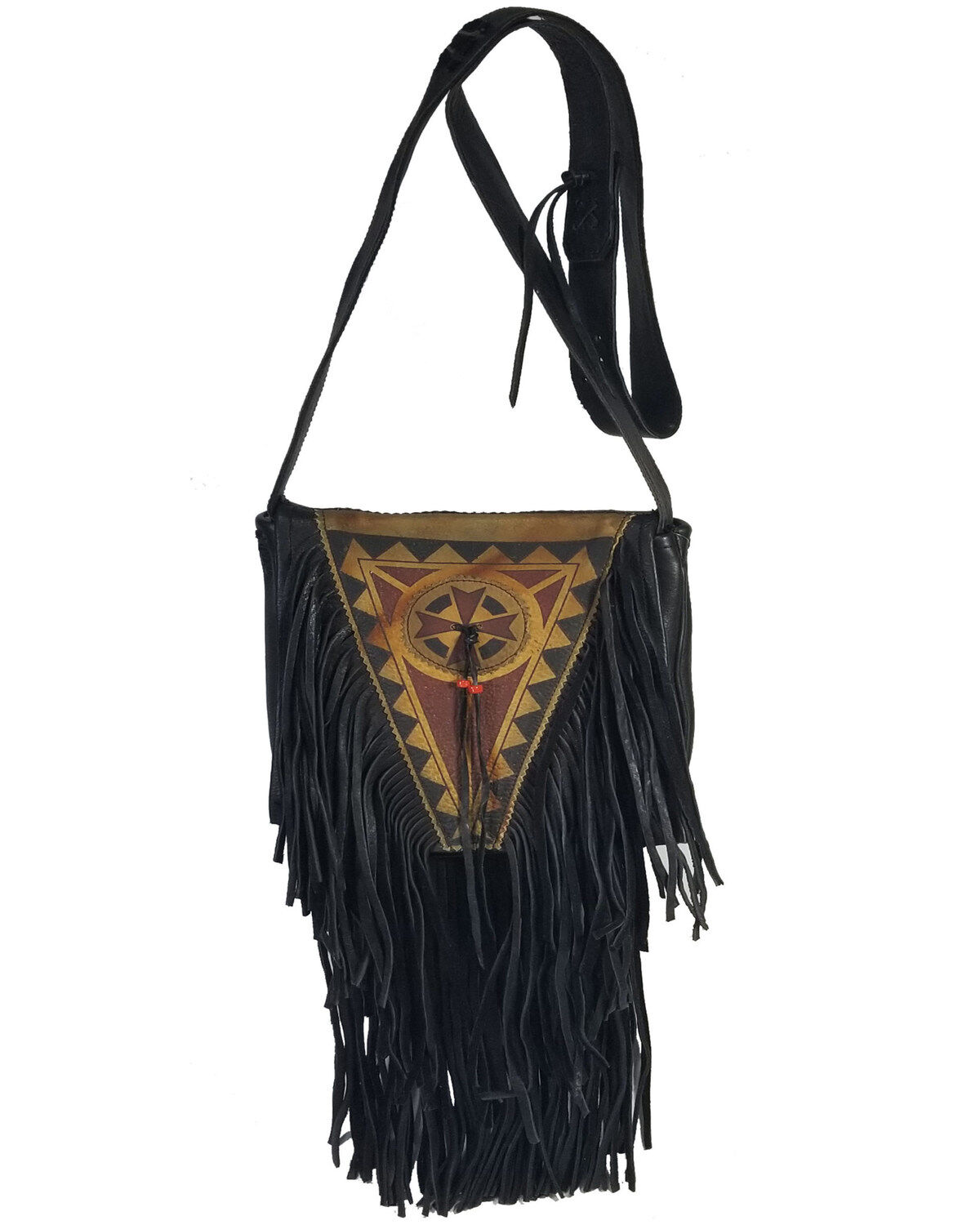 Women's Kobler Leather Black Painted Crossbody Bag