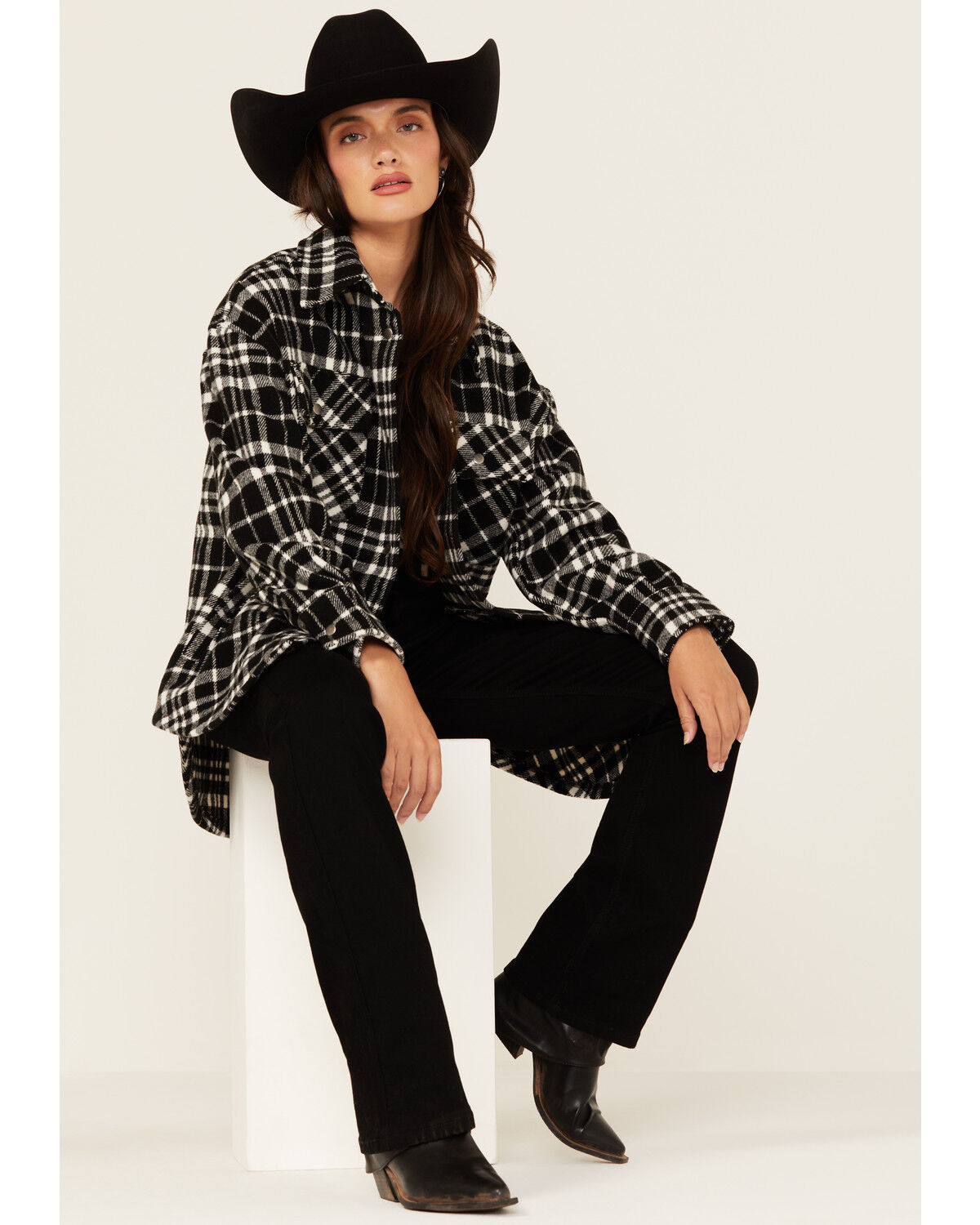 Women's Fornia Plaid Print Shacket