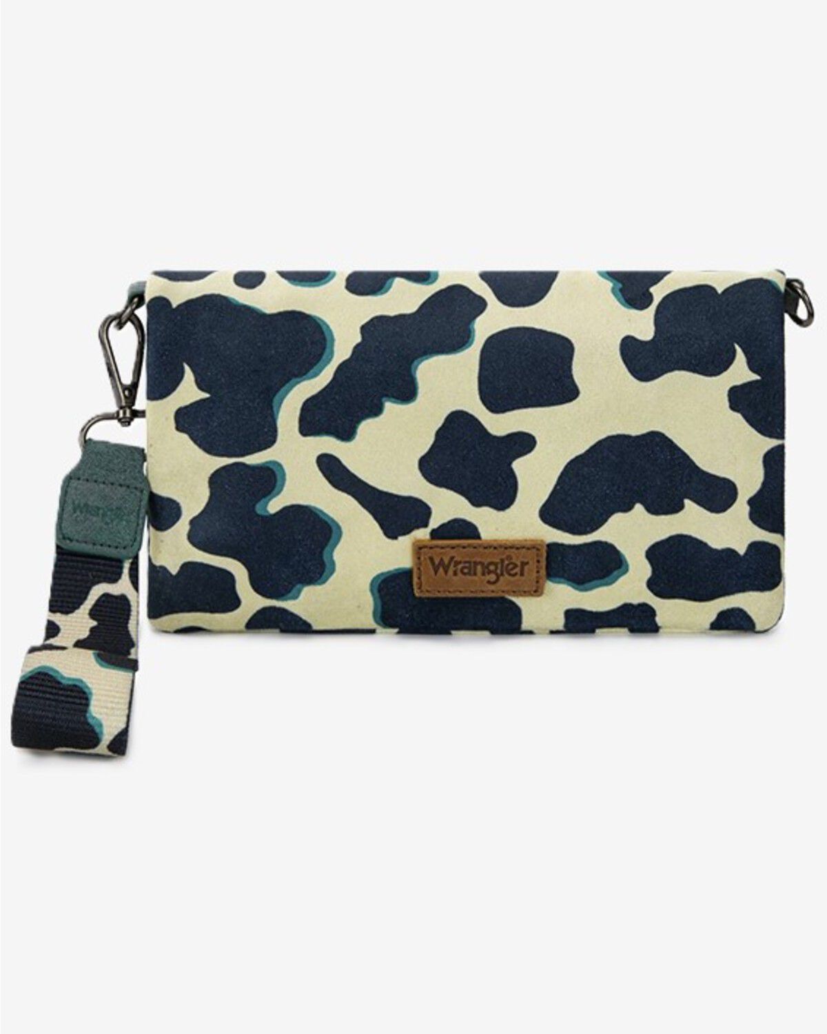 Women's Wrangler Cow Print Wallet Crossbody
