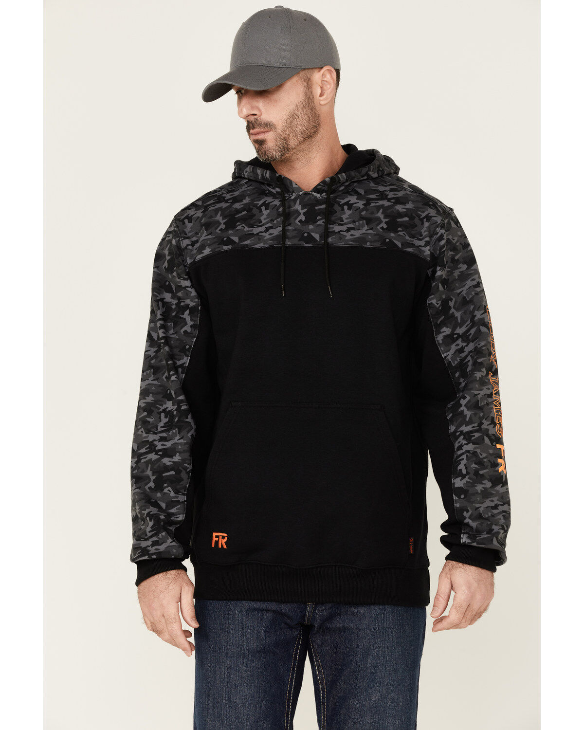 Men's Cody James FR Printed Fleece Hooded Work Sweatshirt