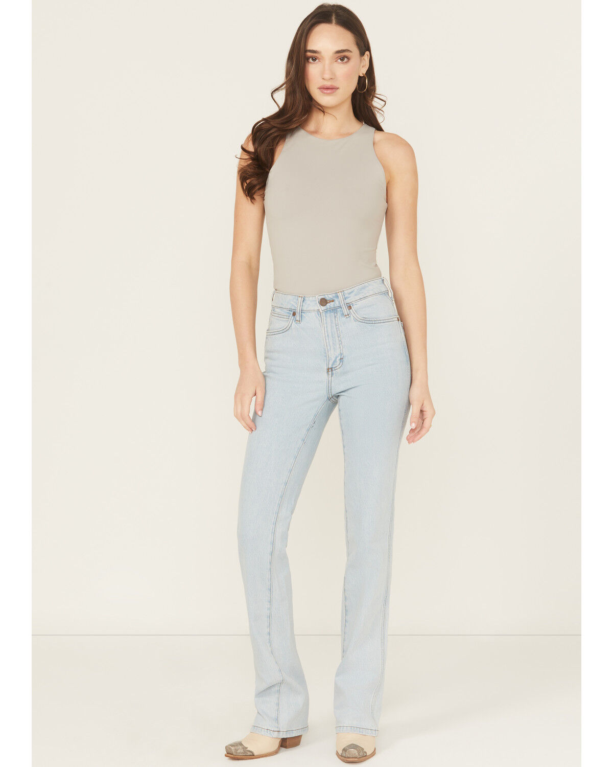 Women's Wrangler Retro Lila Light Wash High Rise Bootcut Stretch Denim