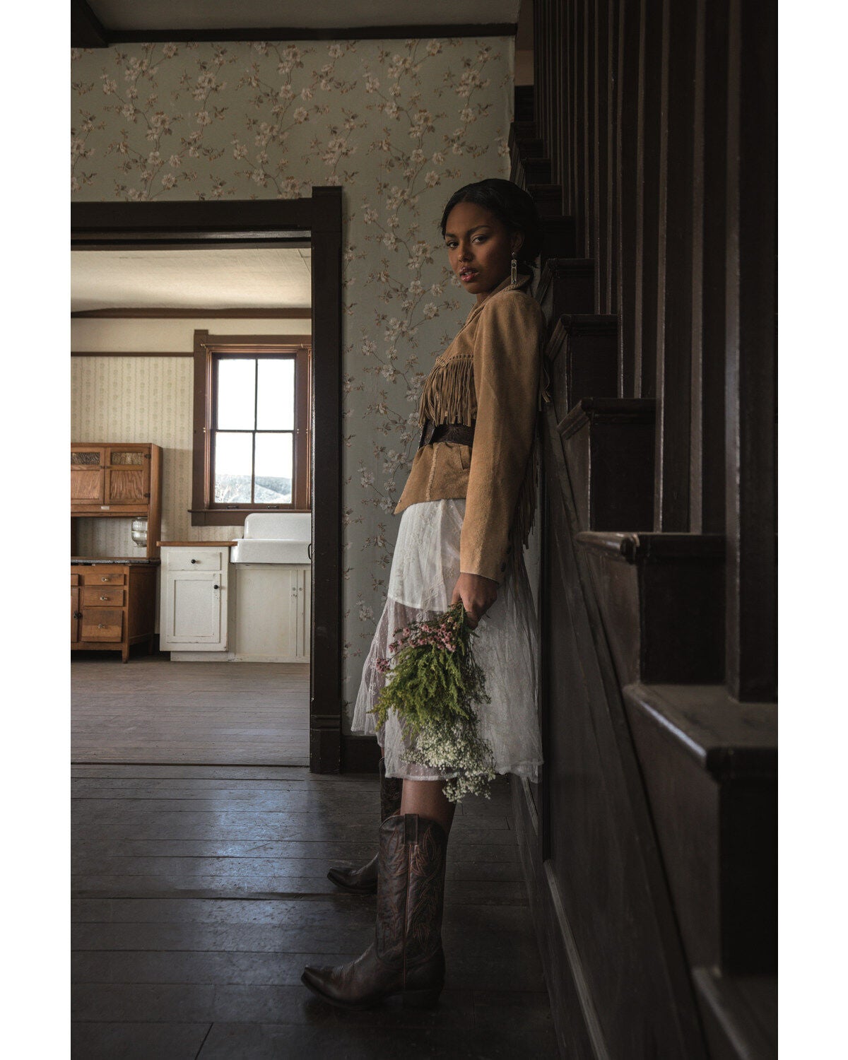 Women's Scully Suede Snap Fringe Jacket