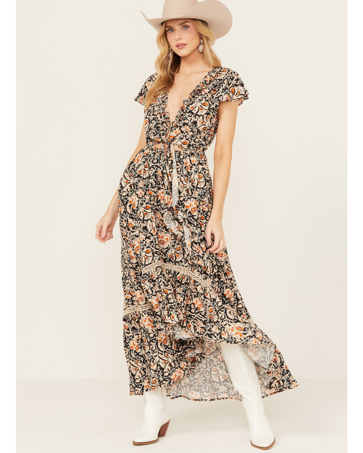 Women's Beyond The Radar Floral Print High-Low Dress