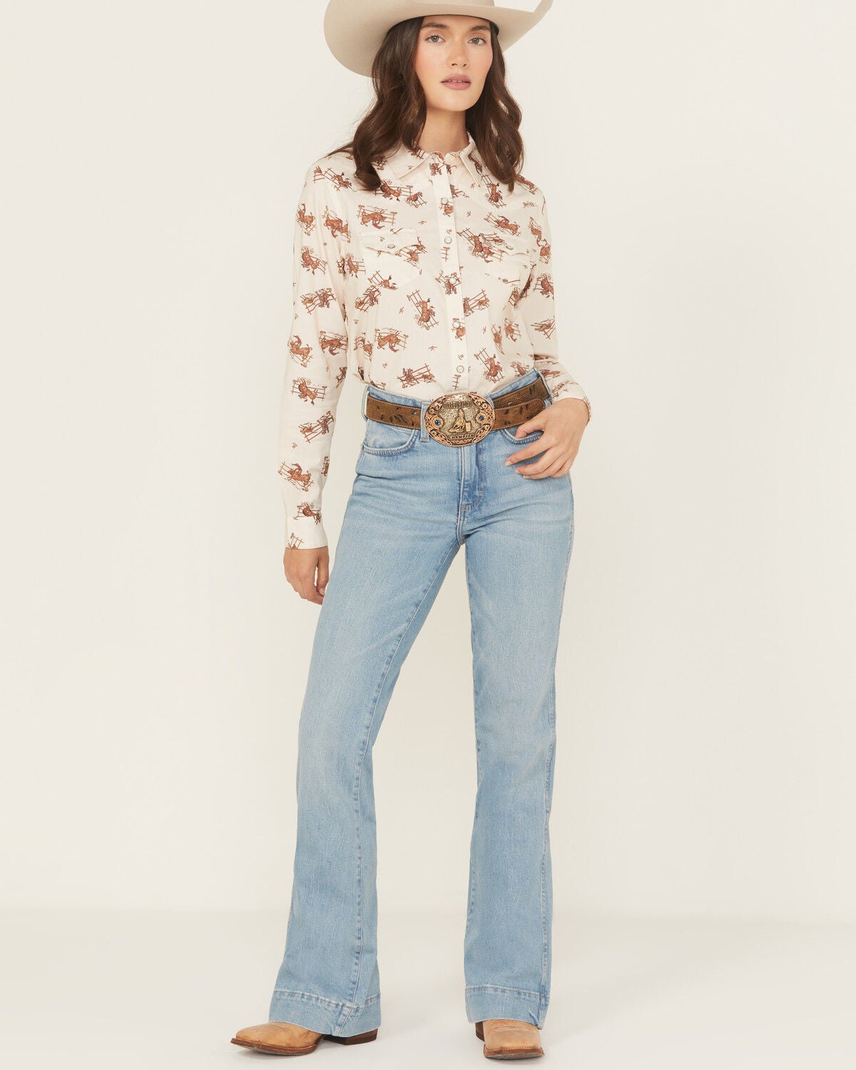 Women's Wrangler Retro Jordyn Medium Wash Mid Rise Bailey Trouser Stre