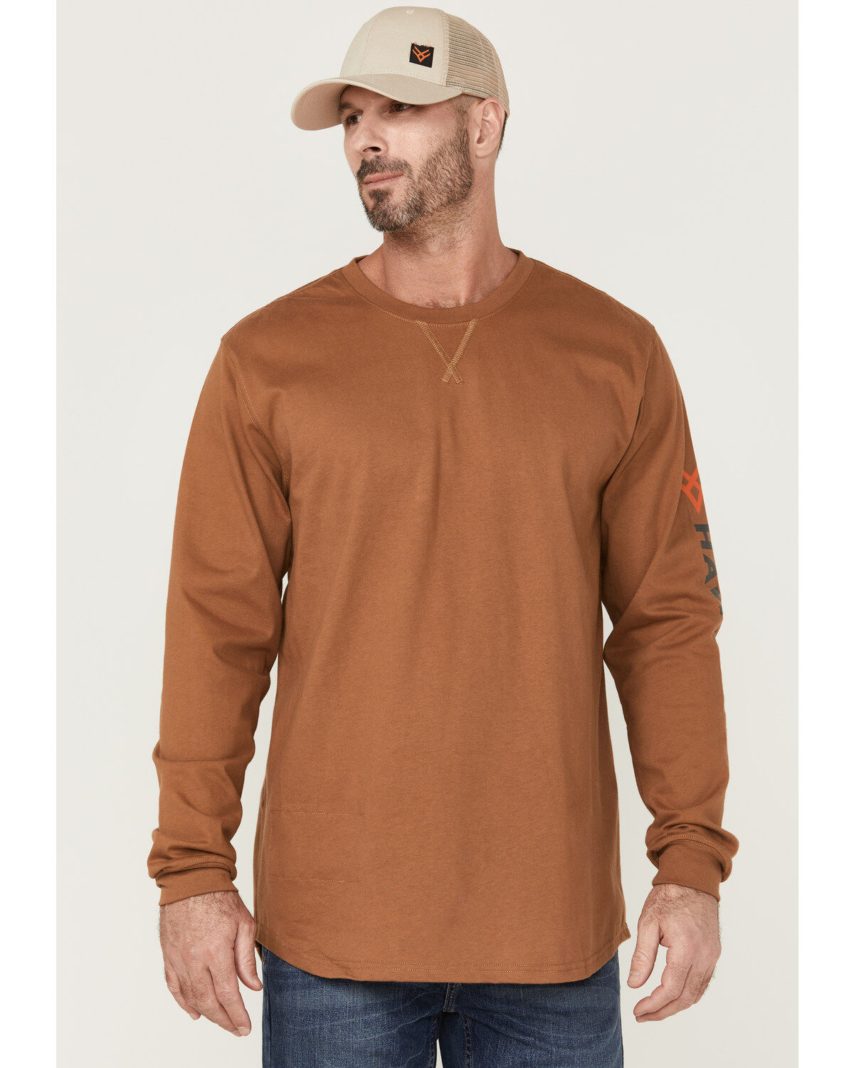 Men's Hawx FR Logo Long Sleeve Work T-Shirt