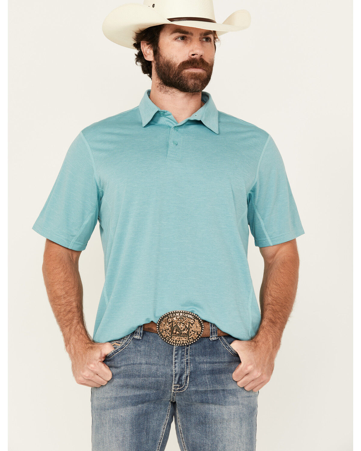 Men's Wrangler Solid Short Sleeve Performance Polo