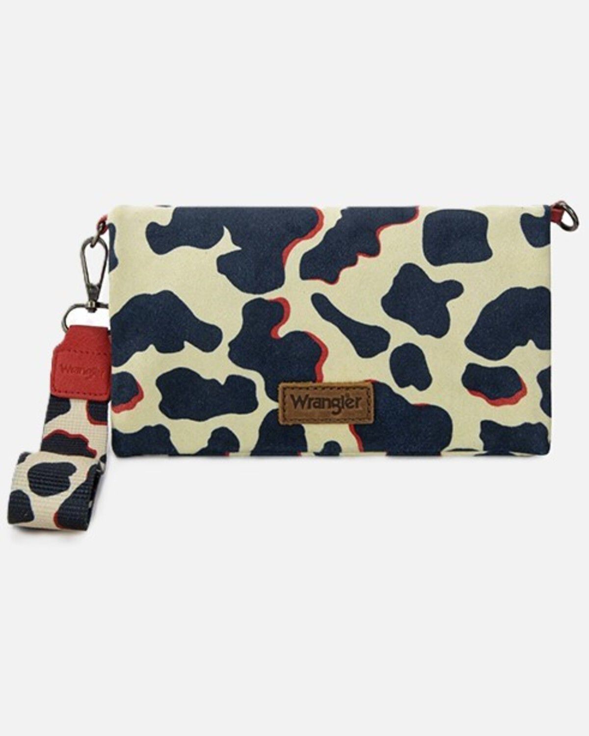 Women's Wrangler Cow Print Wristlet Crossbody