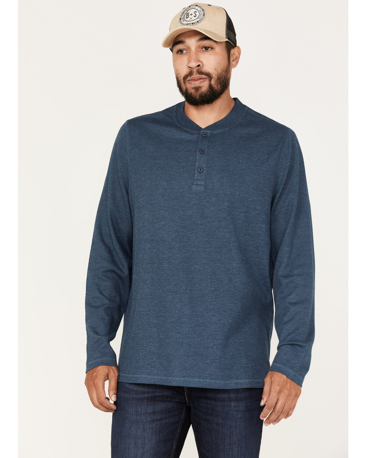 Men's Brothers and Sons Henley Thermal T-Shirt