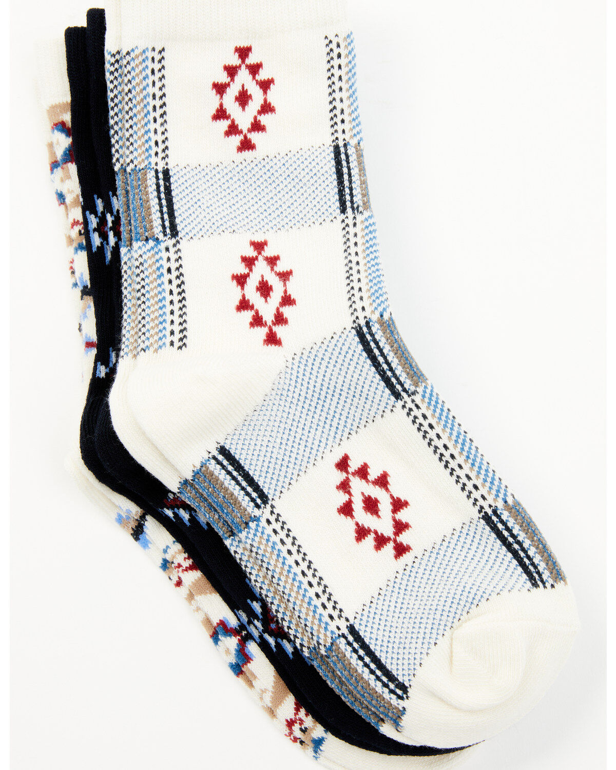 Girls' Shyanne Jesse Southwestern Crew Socks - 3-Pack
